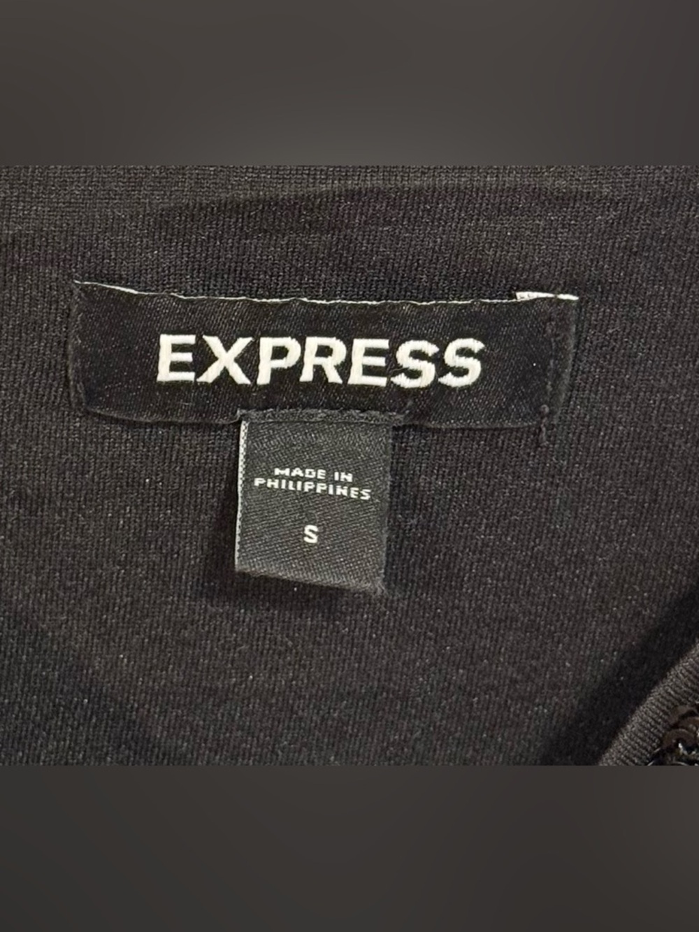 Express Sequin Faux-Wrap Cami Black Bodysuit Women's Size Small - Picture 7 of 7